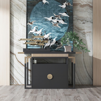 New Chinese Style Side Cabinet/Entrance Cabinet-ID:940177925