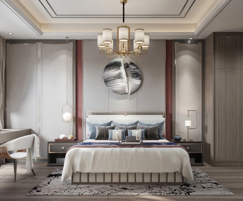 New Chinese Style Bedroom-ID:876901122