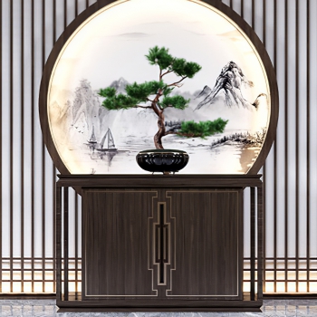 New Chinese Style Side Cabinet/Entrance Cabinet-ID:948301088