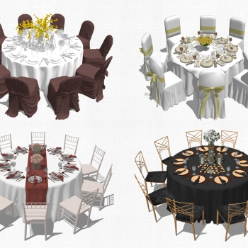 Modern Dining Table And Chairs-ID:397381072