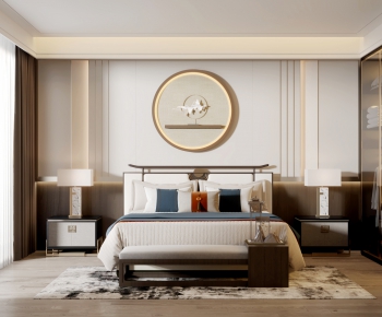 New Chinese Style Bedroom-ID:214526896