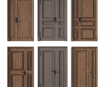 European Style Unequal Double Door-ID:409338004