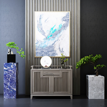 New Chinese Style Side Cabinet/Entrance Cabinet-ID:453304059