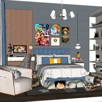 Modern Boy's Room And Son's Room-ID:472839122