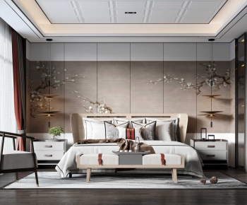 New Chinese Style Bedroom-ID:640728955