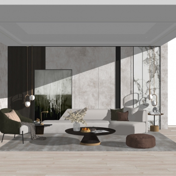 Modern A Living Room-ID:165169952