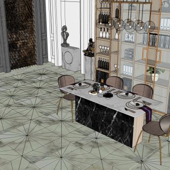 Modern Dining Table And Chairs-ID:607635979