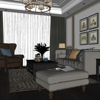American Style A Living Room-ID:897679093
