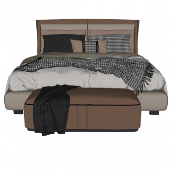 Modern Double Bed-ID:956291913