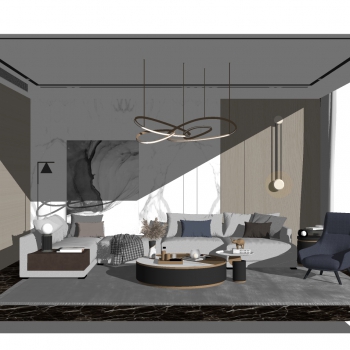 Modern A Living Room-ID:649537092