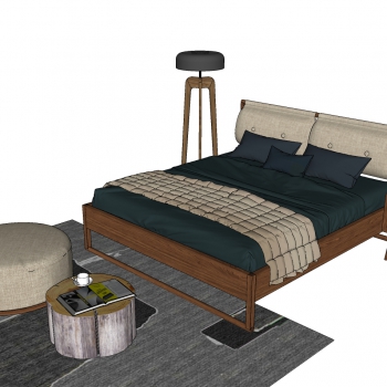 Modern Double Bed-ID:572046048