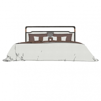 New Chinese Style Double Bed-ID:846549991