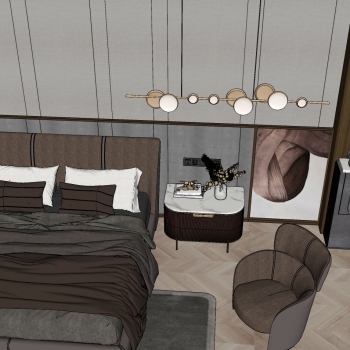 Modern Double Bed-ID:244592914