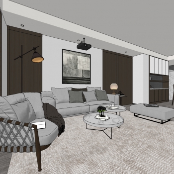 Modern A Living Room-ID:401120215
