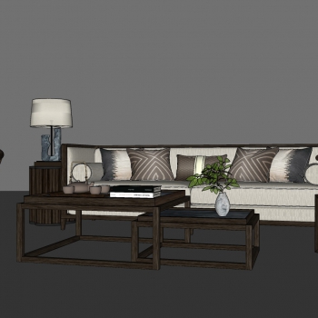 Chinese Style Sofa Combination-ID:145585063