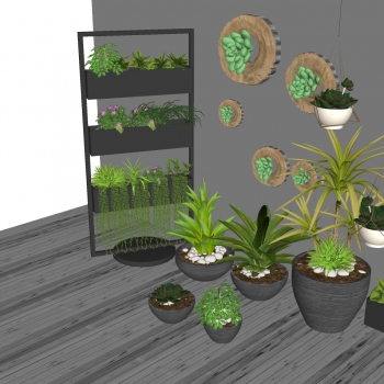 Modern Potted Green Plant-ID:686269041