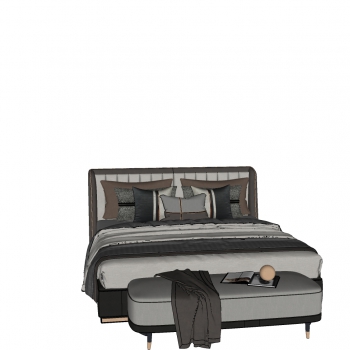 New Chinese Style Double Bed-ID:310352091