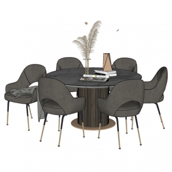 Modern Dining Table And Chairs-ID:821361061