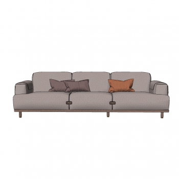 Modern Three-seat Sofa-ID:953342915