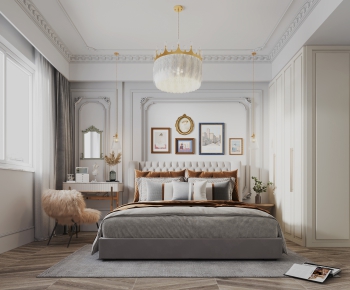 Simple European Style Bedroom-ID:228215939