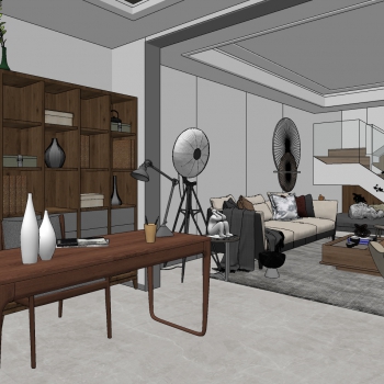 Modern A Living Room-ID:957273015