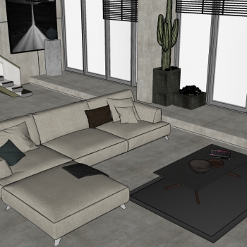 Modern A Living Room-ID:535192975