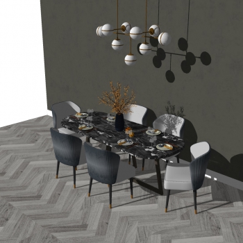 Modern Dining Table And Chairs-ID:404156929