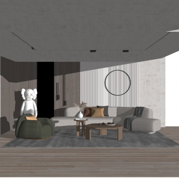 Modern A Living Room-ID:756634003