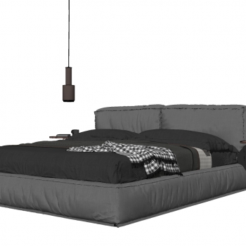 Modern Double Bed-ID:380501031