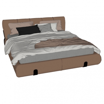 Modern Double Bed-ID:214236028