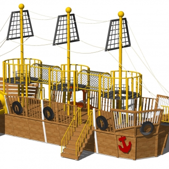 现代儿童滑梯、娱乐器材设备-ID:353976017