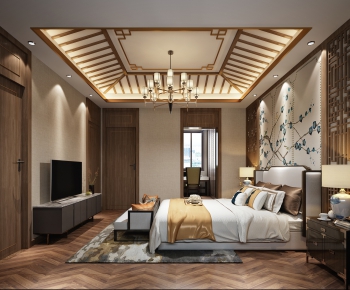 New Chinese Style Bedroom-ID:144047989