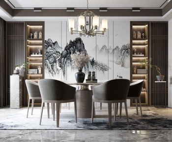 New Chinese Style Dining Room-ID:758721112