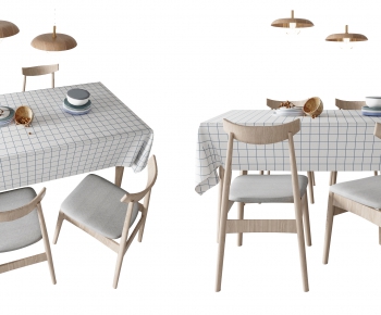 Nordic Style Dining Table And Chairs-ID:417831909