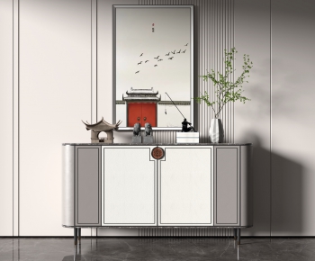 New Chinese Style Side Cabinet/Entrance Cabinet-ID:873297933