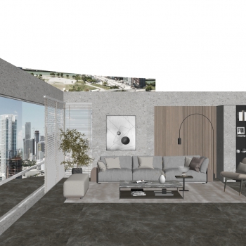 Modern A Living Room-ID:788583997