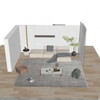 Modern A Living Room-ID:980216038