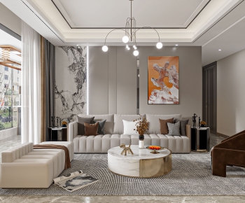 Modern A Living Room-ID:747612958