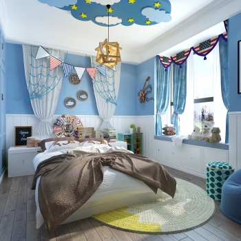 Mediterranean Style Children's Room-ID:102194071