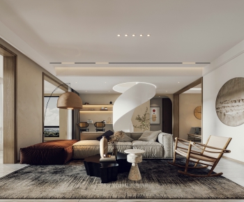Wabi-sabi Style A Living Room-ID:504544979