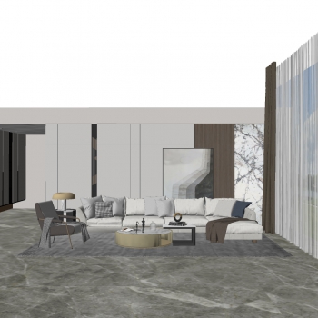 Modern A Living Room-ID:897900104