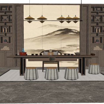 New Chinese Style Tea House-ID:887548947