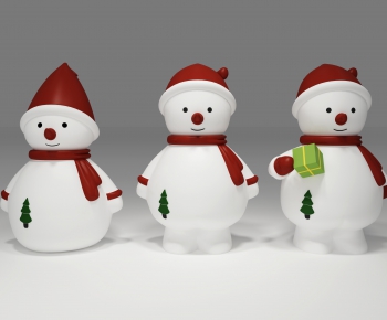 现代圣诞雪人存钱罐-ID:831166037