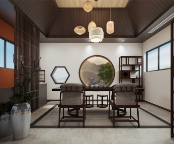 New Chinese Style Tea House-ID:961379055