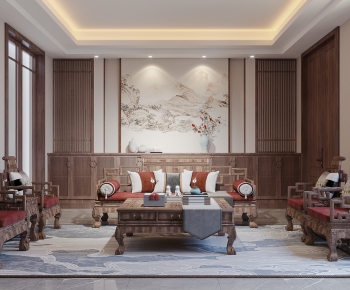 Chinese Style A Living Room-ID:912507066