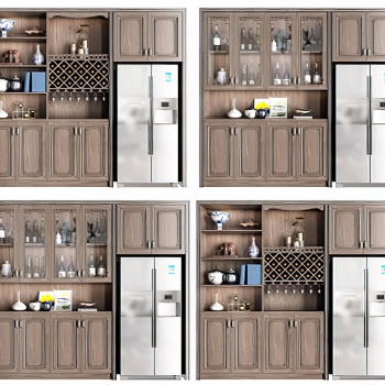 New Chinese Style Wine Cabinet-ID:394007923