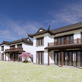 Chinese Style Villa Appearance-ID:374427084