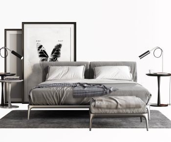 Nordic Style Double Bed-ID:508047109