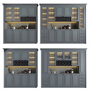 Simple European Style Wine Cabinet-ID:596824881