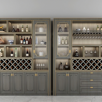New Chinese Style Wine Cabinet-ID:429358019